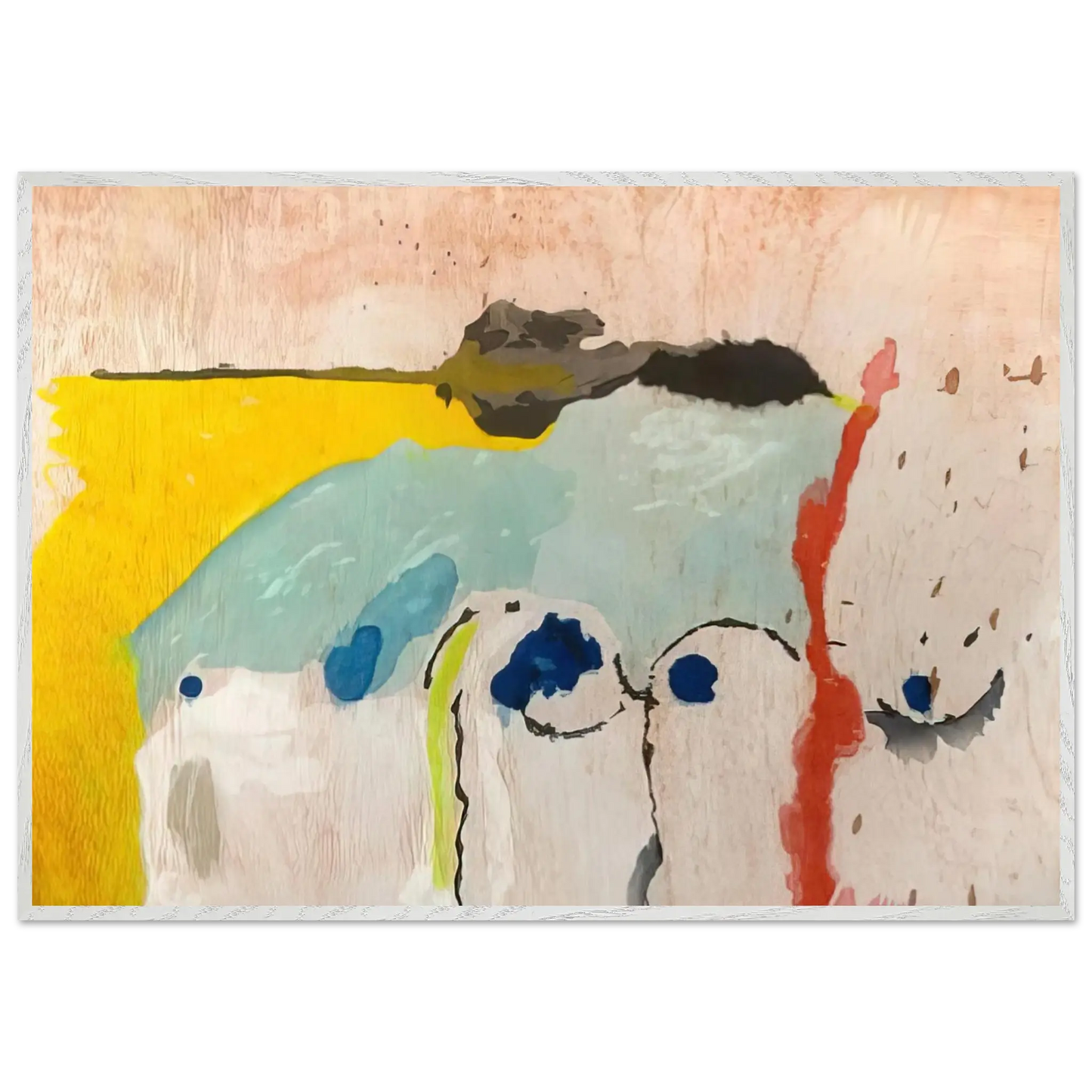 Helen Frankenthaler - Tales of Genji I - 1998 Wall art - A3 (29.7 x 42  cm) - Premium Wooden Framed Poster With Fine Art Paper - Wood frame