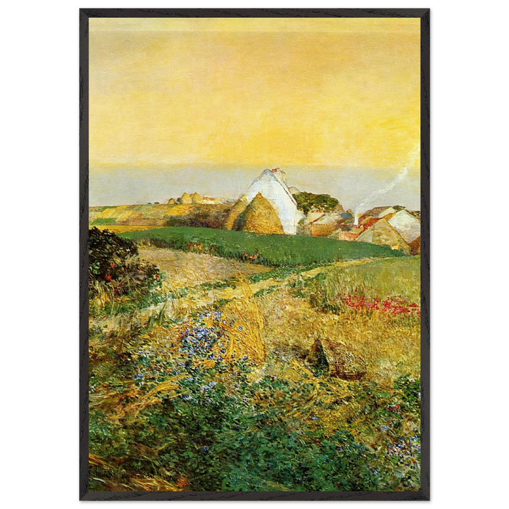 Villers-le-Bel aka The Enchanted Hour - Childe Hassam 70x100 cm / 28x40 inches Framed Art Print – Black Wooden Frame