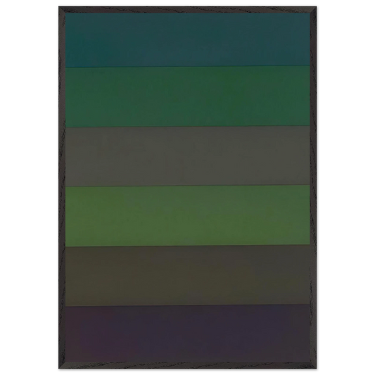 Horizontal Bands with Colors Superimposed - Sol LeWitt 70x100 cm / 28x40 inches Framed Art Print – Black Wooden Frame