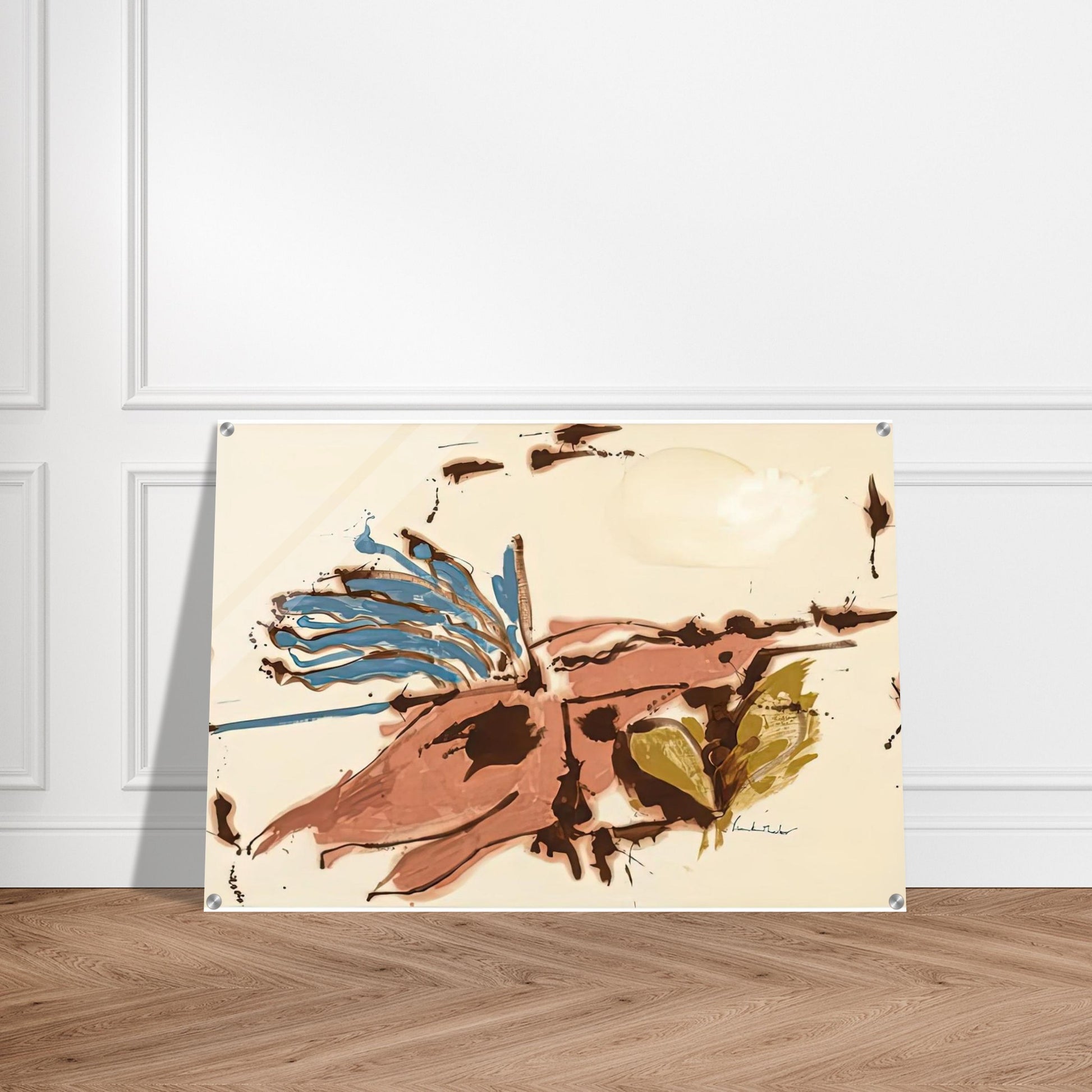 Pink Bird Figure I, 1961- - Helen Frankenthaler Acrylic Print - 70x100 cm / 28x40″ inches