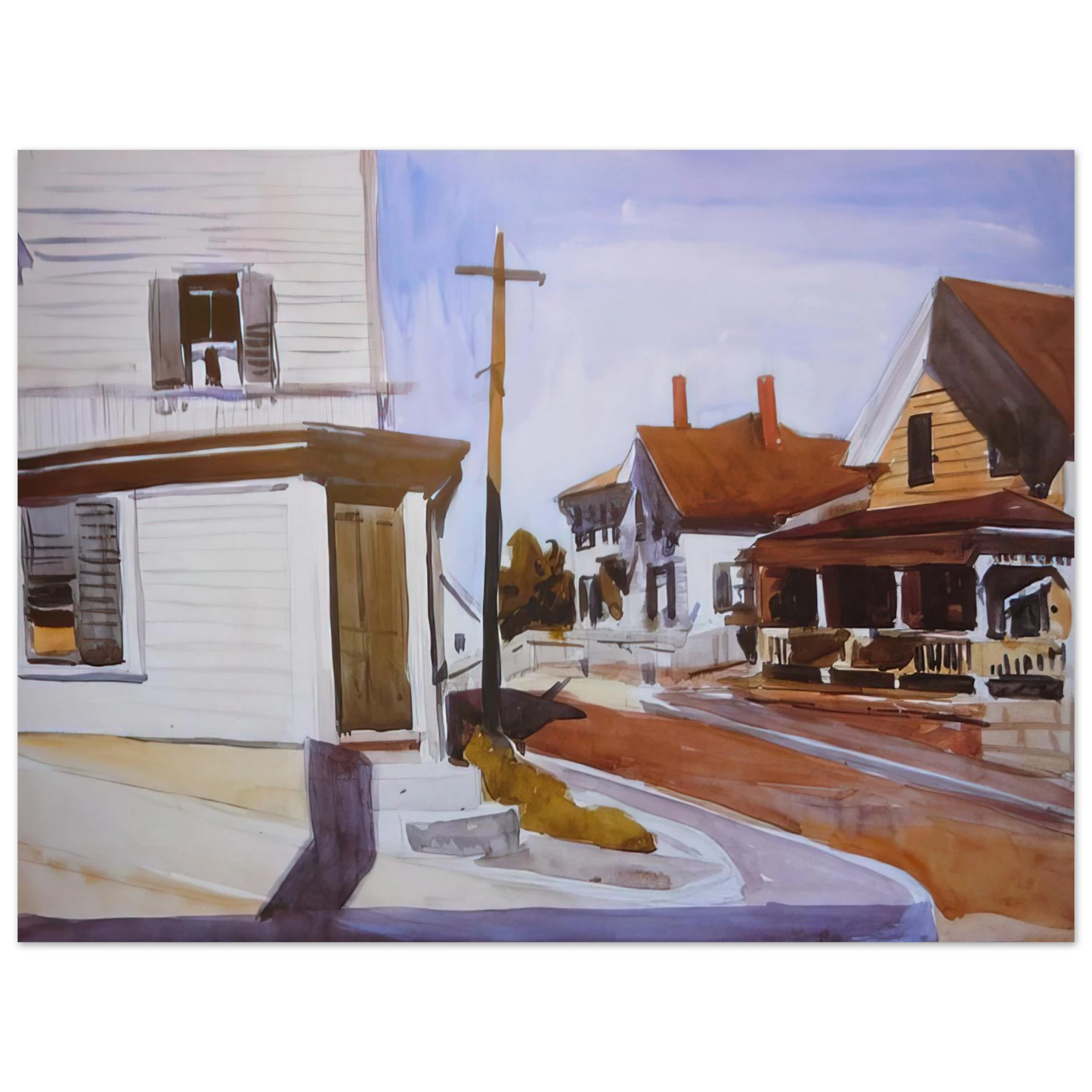 Edward Hopper - Street Corner Fine Art Poster