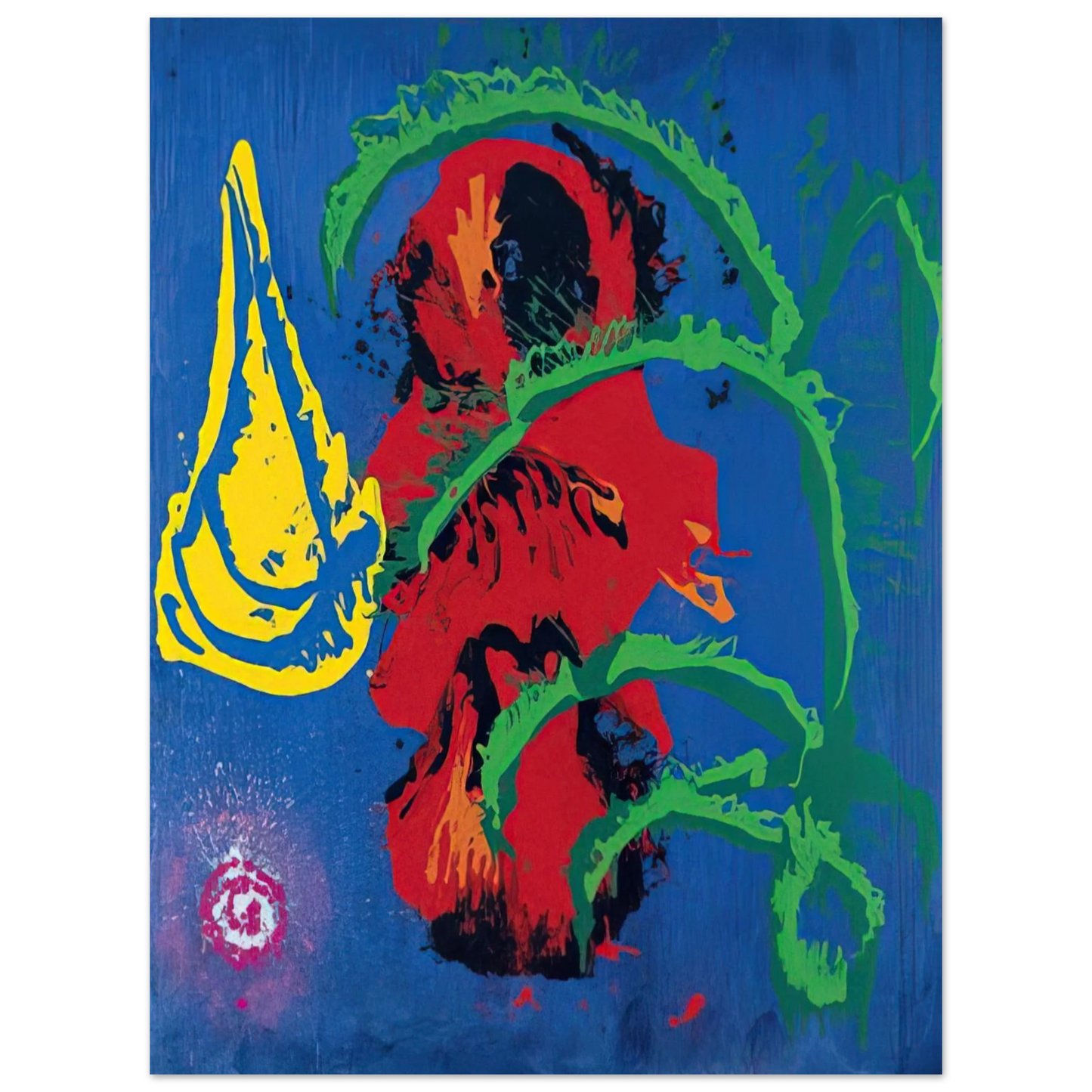 John Hoyland - Yellow Boat 7.8.98 - 1998  75x100 cm / 30x40inches Fine Art Poster