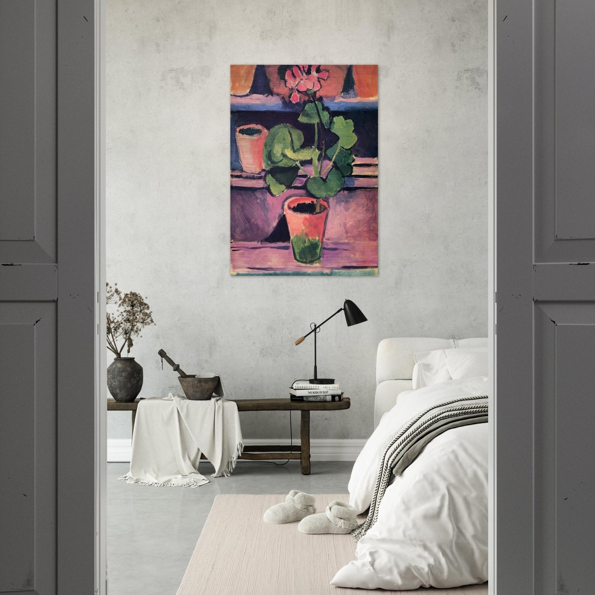 POT OF GERANIUMS 1912 - Henri Matisse Brushed Aluminum Print - 70x100 cm / 28x40 inches | Henri Matisse Aluminum Print | Henri Matisse Prints