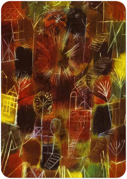 COSMIC COMPOSITION 1919 By Paul Klee Pack of 10 Post Cards | Paul Klee Post Cards | A6 (10.5 x 14.8 cm) - 4.1 x 5.8 inches