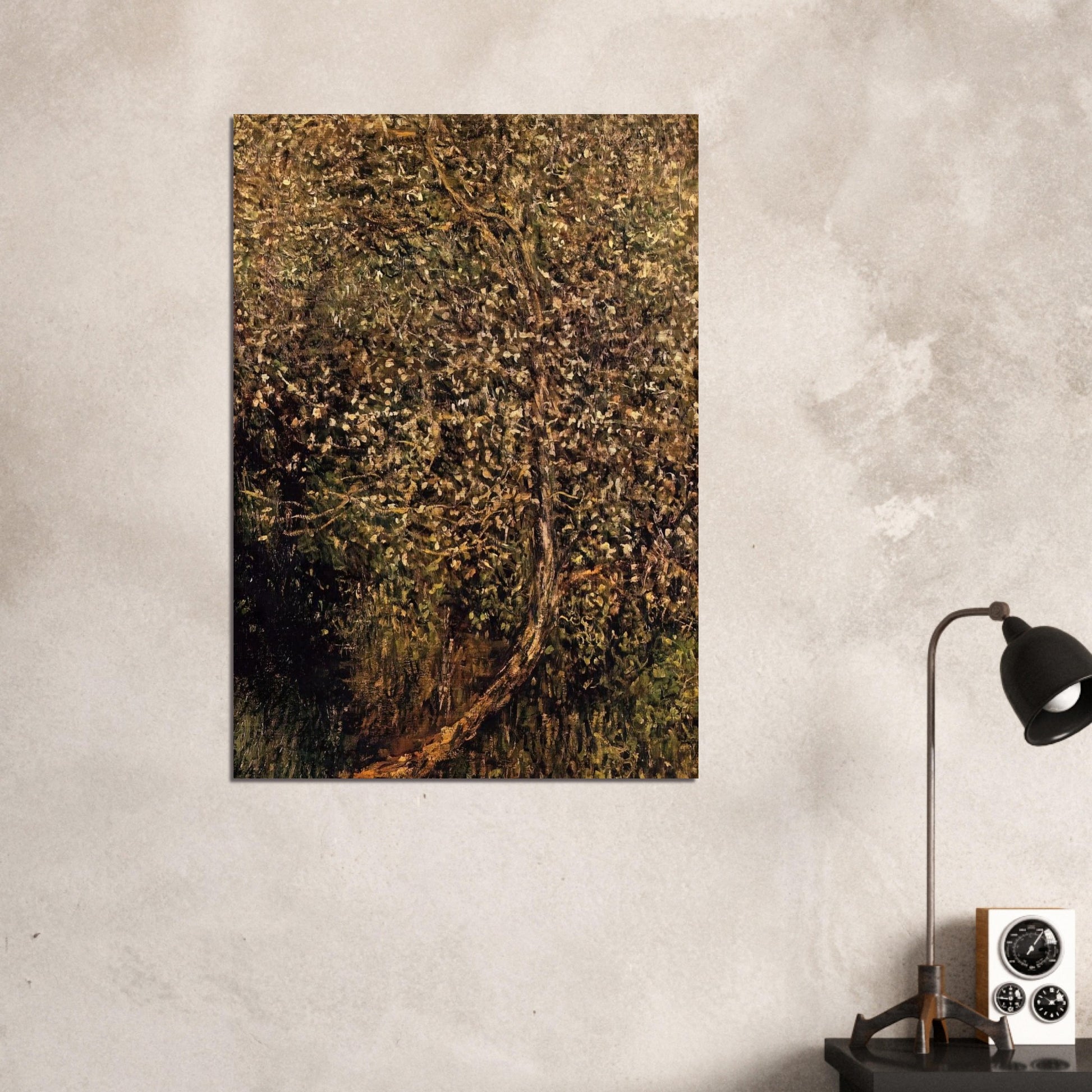 Apple Trees in Blossom by the Water - claude monet Brushed Aluminum Print - 70x100 cm / 28x40 inches | claude monet Aluminum Print | claude monet Prints