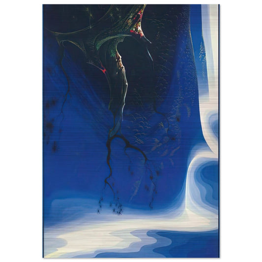 Blue Purple Mist - Eyvind Earle Brushed Aluminum Print - 70x100 cm / 28x40 inches | Eyvind Earle Aluminum Print | Eyvind Earle Prints