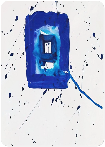 Blue Frame By Sam Francis Pack of 10 Post Cards | Sam Francis Post Cards | A6 (10.5 x 14.8 cm) - 4.1 x 5.8 inches