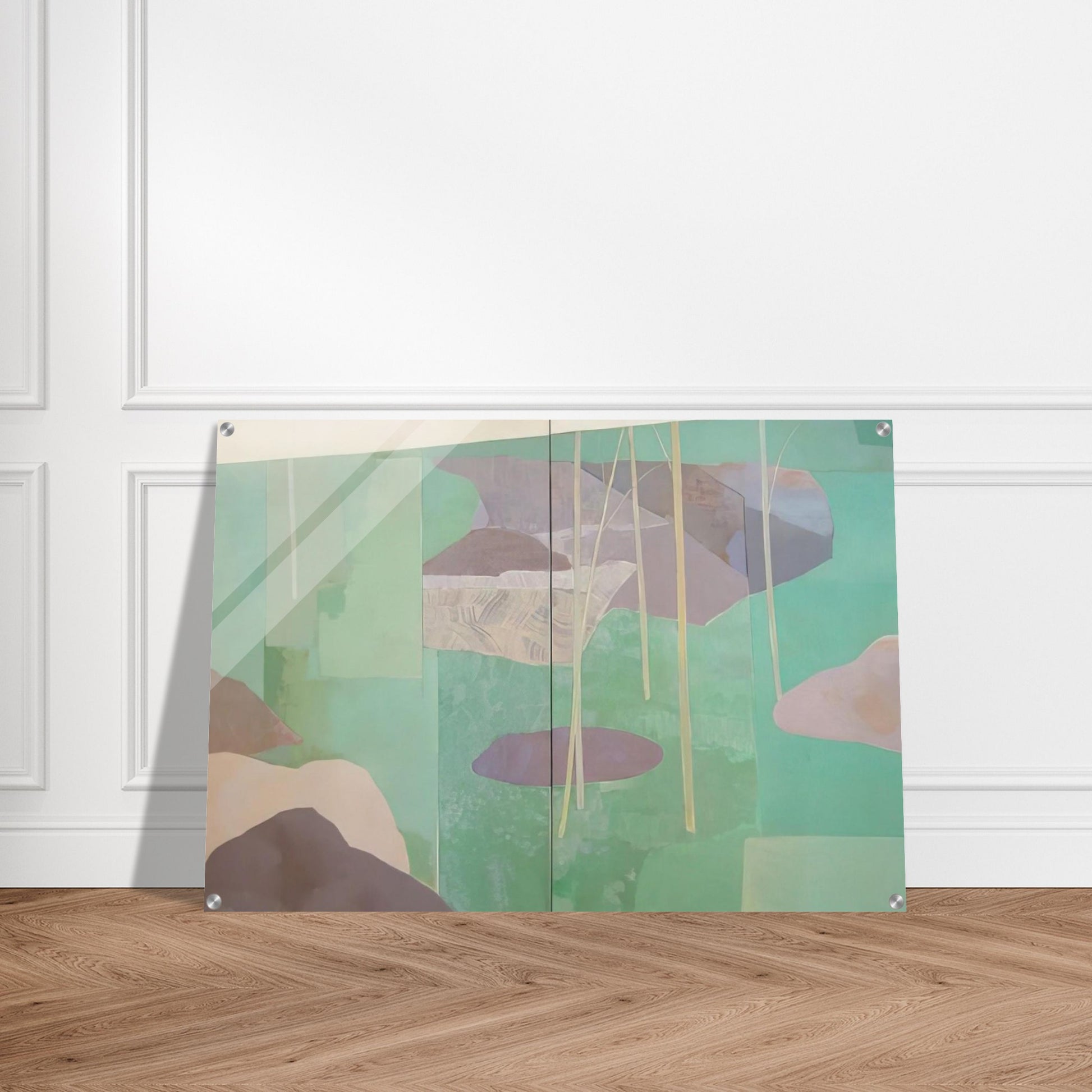 Young Bamboo Diptych - Abstract Expressionism - Kenzo Okada Acrylic Print - 70x100 cm / 28x40″ inches | Kenzo Okada Wall Art | Kenzo Okada Prints