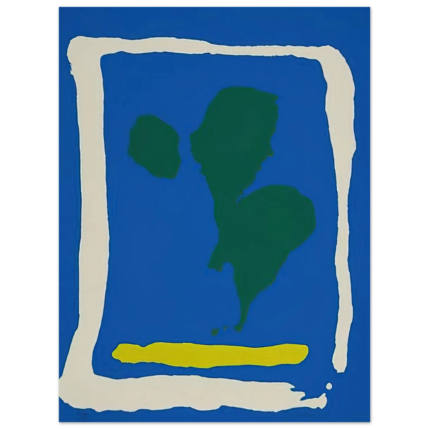 Helen Frankenthaler - Air Frame - 1965 Wall art - A1 (59.4 x 84.1  cm) - Premium Wooden Framed Poster With Fine Art Paper-canvas - Black frame