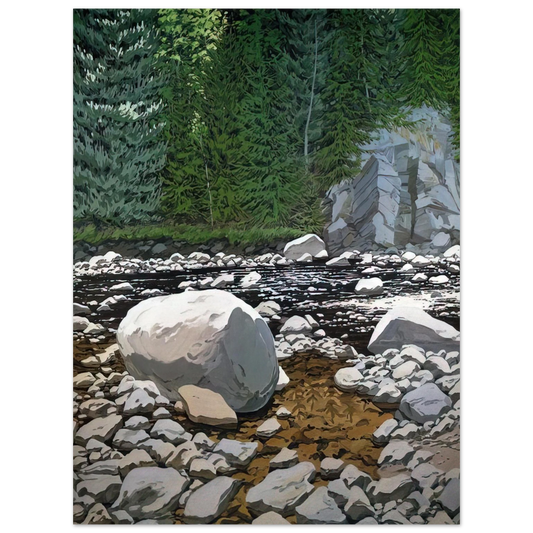 Neil Welliver - Lower Ducktrap - 1978  75x100 cm / 30x40inches Fine Art Poster