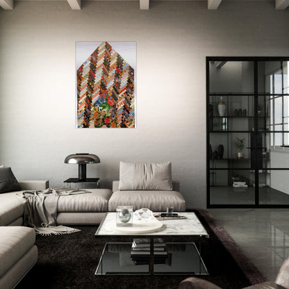 New Harmony B - PD Pattern and Decoration - Miriam Schapiro Brushed Aluminum Print - 70x100 cm / 28x40 inches | Miriam Schapiro Aluminum Print | Miriam Schapiro Prints