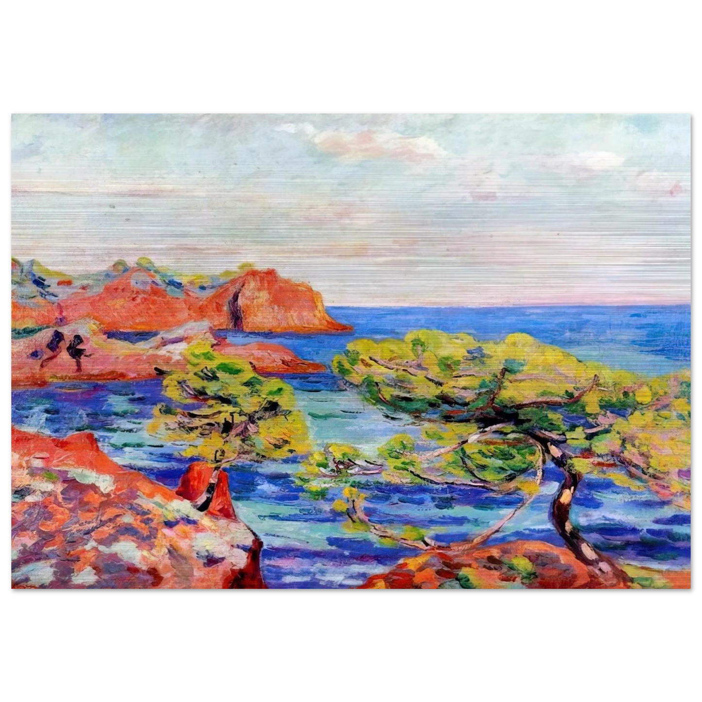 Le Trayas - 1907 - Armand Guillaumin Brushed Aluminum Print - 70x100 cm / 28x40 inches | Armand Guillaumin Aluminum Print | Armand Guillaumin Prints