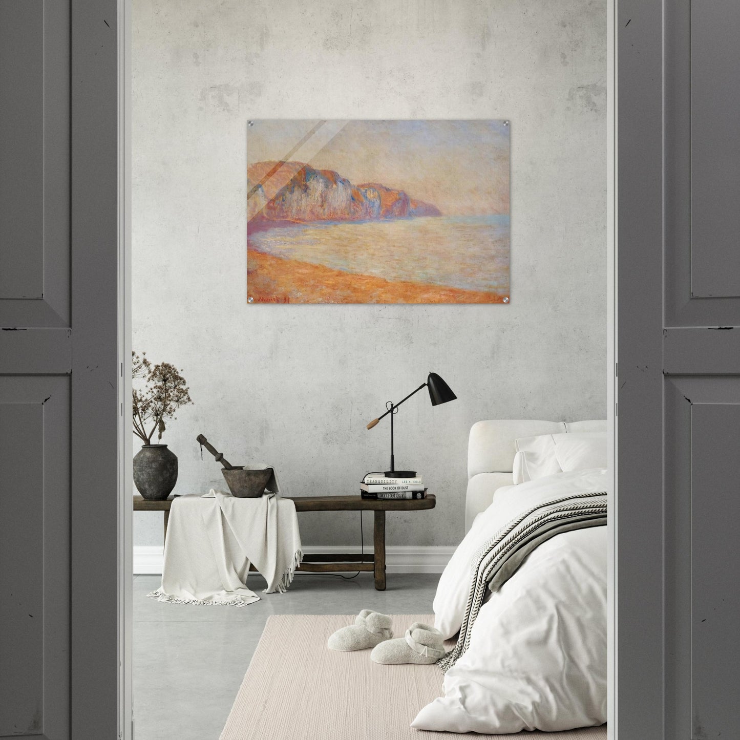 Cliff at Pourville in the Morning - claude monet Acrylic Print - 70x100 cm / 28x40″ inches