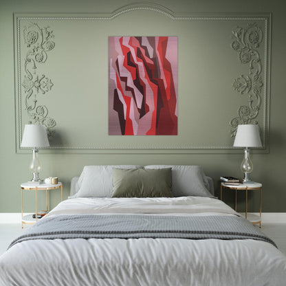 Orange, Red, Umber - 1958 - Karl Benjamin Brushed Aluminum Print - 70x100 cm / 28x40 inches | Karl Benjamin Aluminum Print | Karl Benjamin Prints