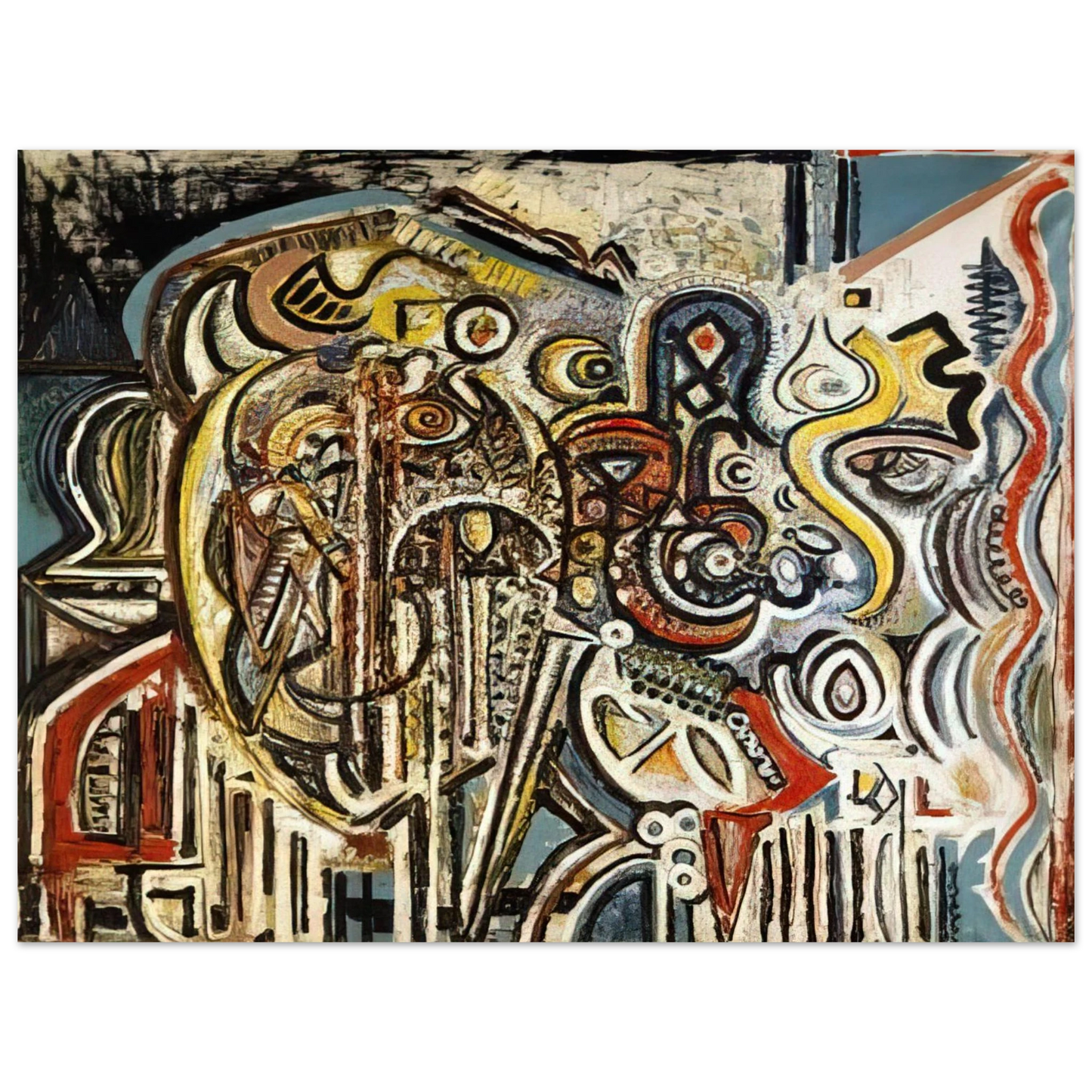 Richard Pousette-Dart - Portrait of Pegeen  75x100 cm / 30x40inches Fine Art Poster