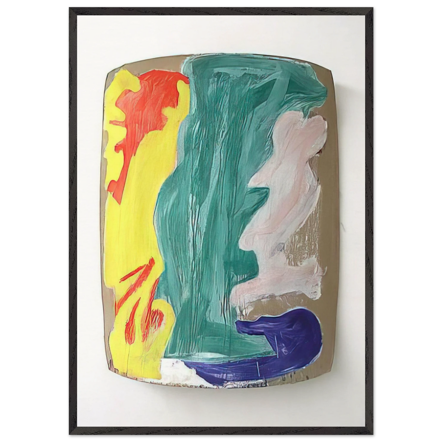 Baton - 1986 - Ron Gorchov 70x100 cm / 28x40 inches Framed Art Print – Black Wooden Frame