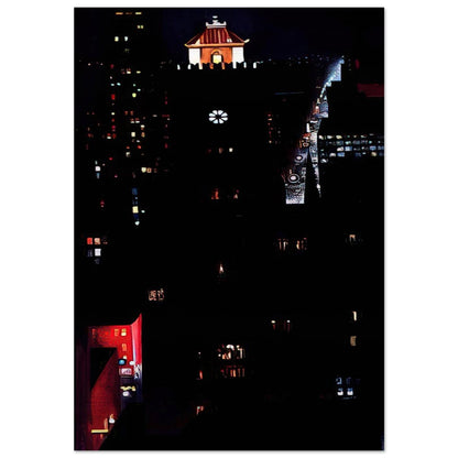 New York Night - Georgia O'Keeffe Brushed Aluminum Print - 70x100 cm / 28x40 inches | Georgia O'Keeffe Aluminum Print | Georgia O'Keeffe Prints