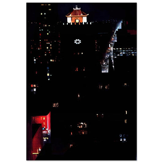 New York Night - Georgia O'Keeffe Brushed Aluminum Print - 70x100 cm / 28x40 inches | Georgia O'Keeffe Aluminum Print | Georgia O'Keeffe Prints