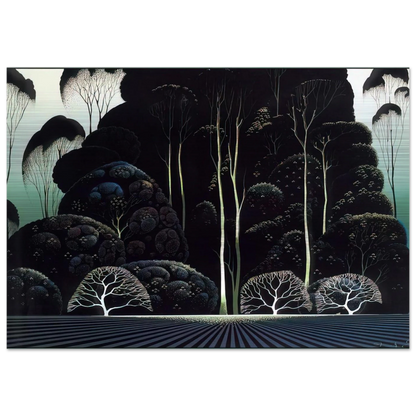 Eucalyptus - Eyvind Earle Brushed Aluminum Print - 70x100 cm / 28x40 inches | Eyvind Earle Aluminum Print | Eyvind Earle Prints