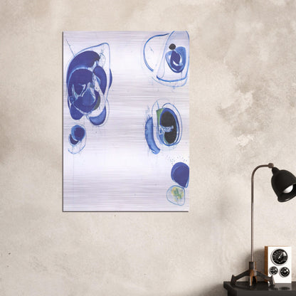 Blue Balls VII - Sam Francis Brushed Aluminum Print - 70x100 cm / 28x40 inches | Sam Francis Aluminum Print | Sam Francis Prints
