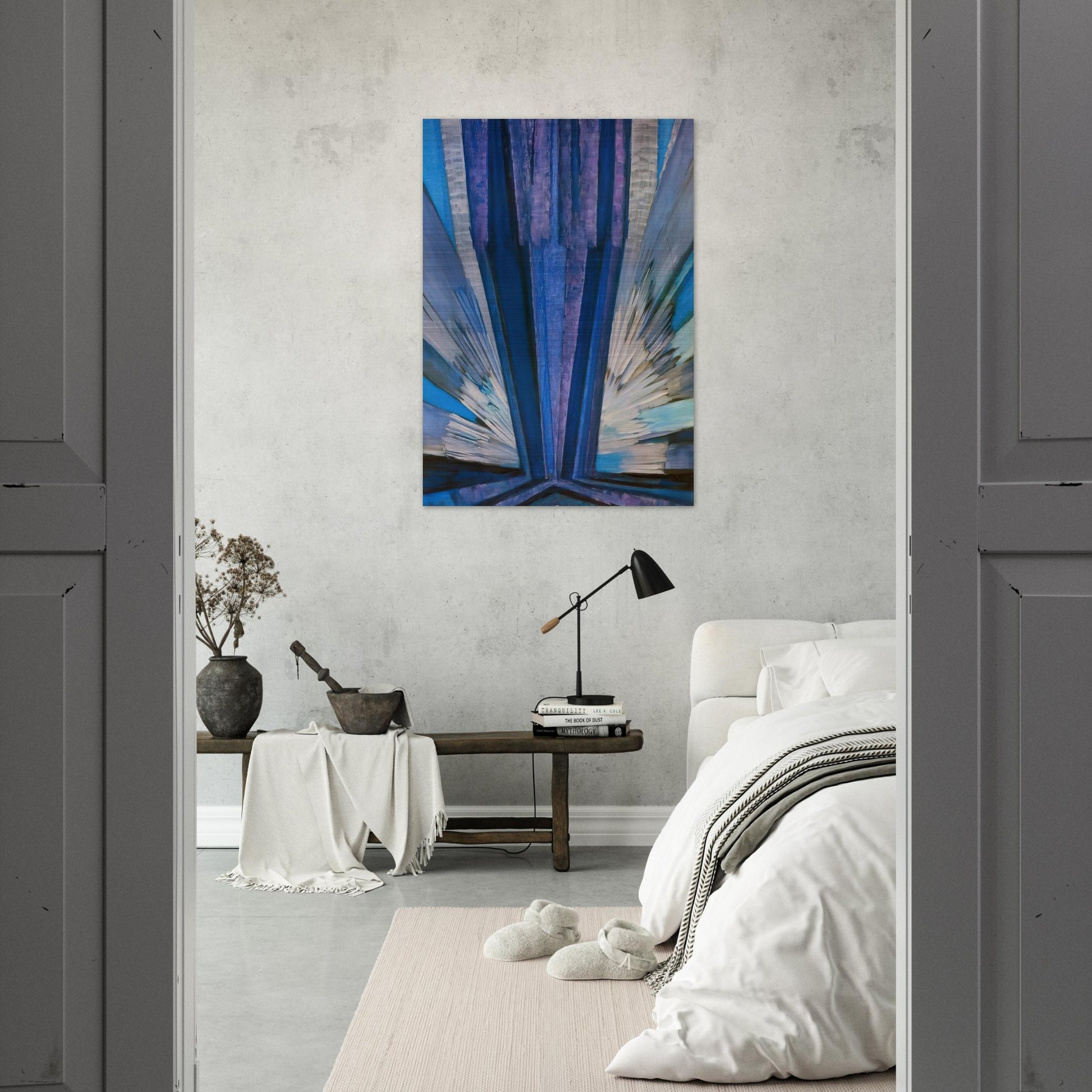 Blue - Frantisek Kupka Brushed Aluminum Print - 70x100 cm / 28x40 inches | Frantisek Kupka Aluminum Print | Frantisek Kupka Prints