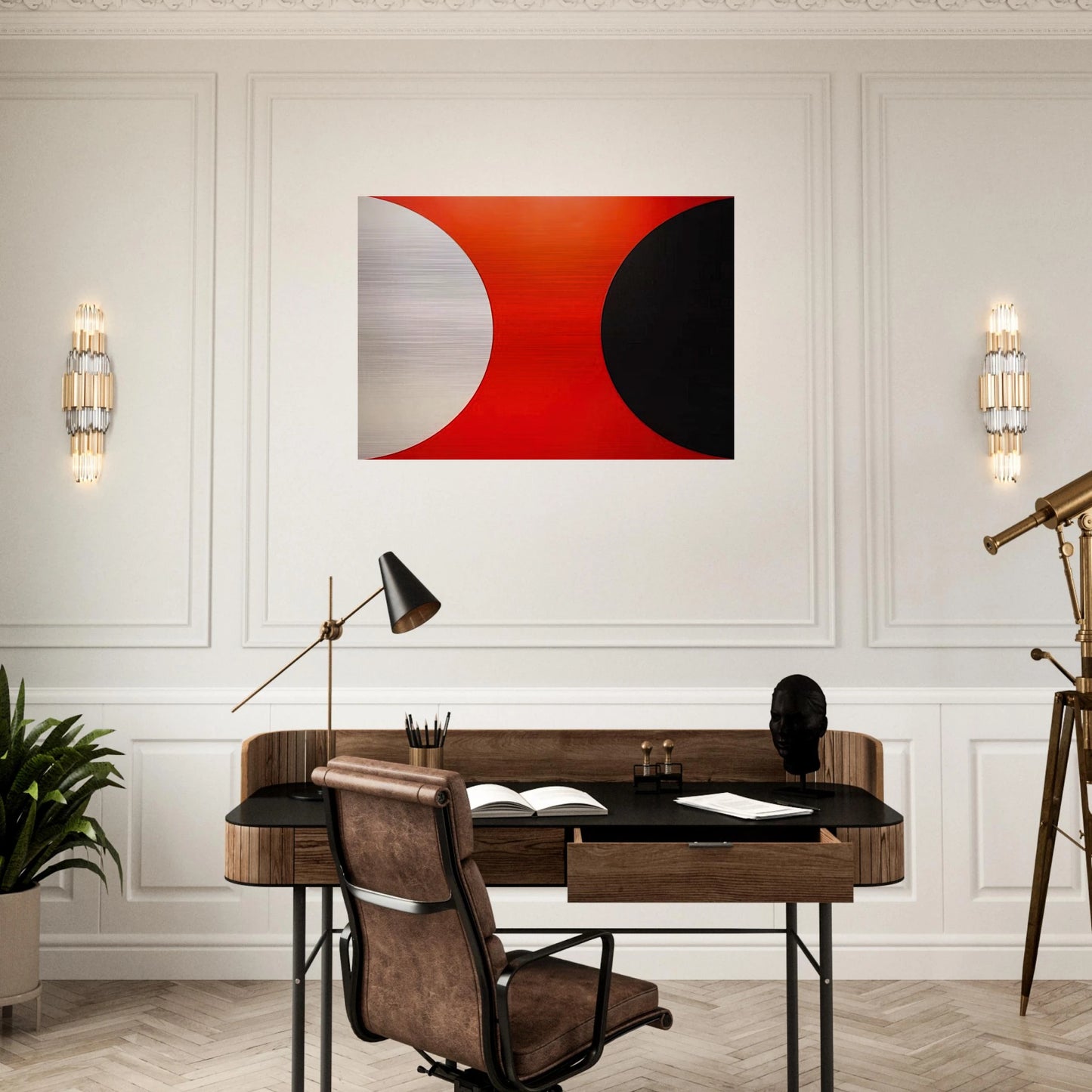 Omega IX - 1961 - Alexander Liberman Brushed Aluminum Print - 70x100 cm / 28x40 inches | Alexander Liberman Aluminum Print | Alexander Liberman Prints
