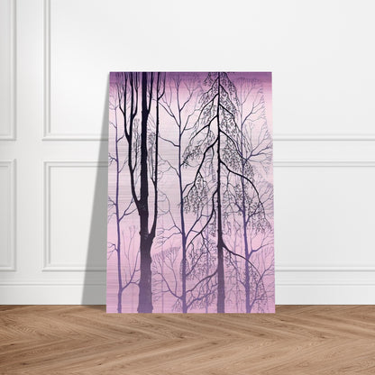 Winter woods - Eyvind Earle Brushed Aluminum Print - 70x100 cm / 28x40 inches | Eyvind Earle Aluminum Print | Eyvind Earle Prints