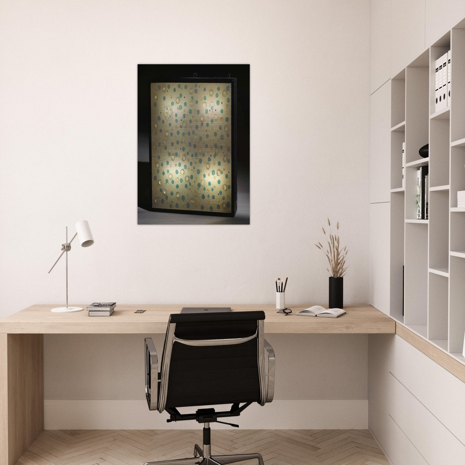 Reloj espacial - Kinetic Art - Gyula Kosice Brushed Aluminum Print - 70x100 cm / 28x40 inches | Gyula Kosice Aluminum Print | Gyula Kosice Prints