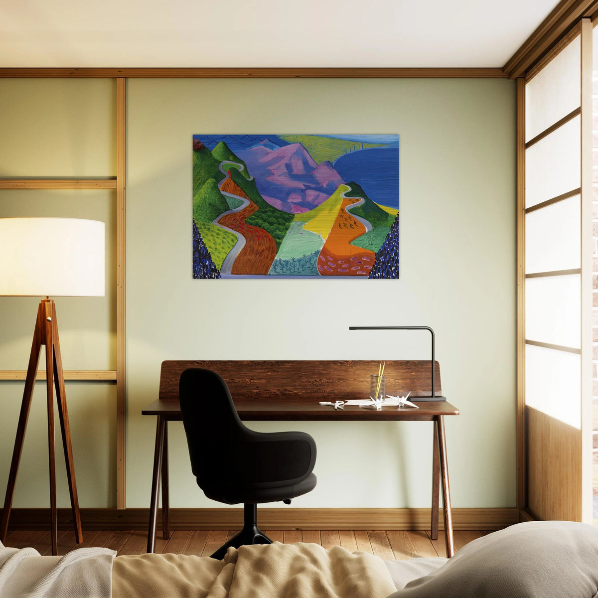 David Hockney - David Hockney Brushed Aluminum Print - 70x100 cm / 28x40 inches | David Hockney Aluminum Print | David Hockney Prints
