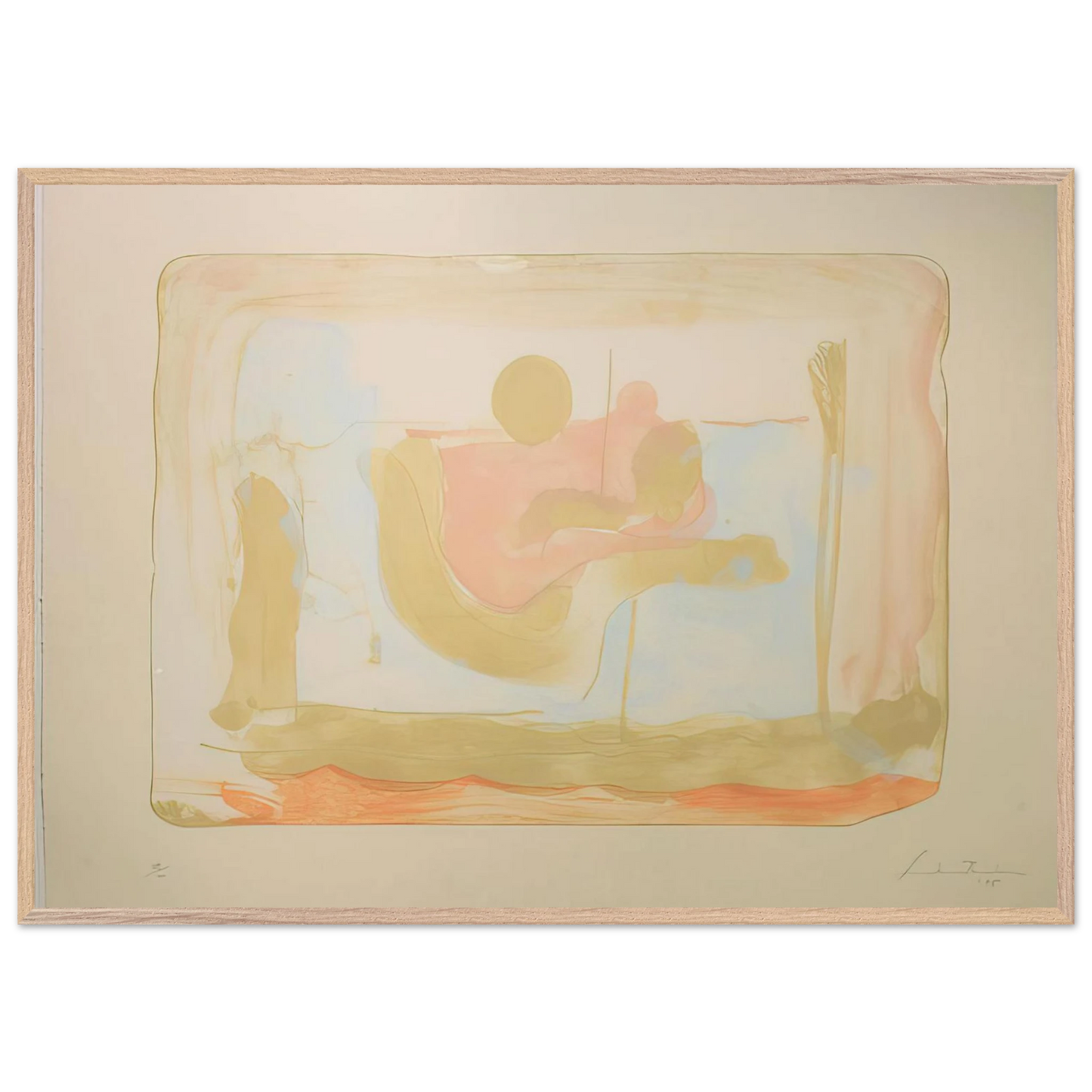 Helen Frankenthaler - Reflections I - 1995 Wall art - 21x29.7 cm / 8x12" - Fine Art Poster-canvas - -