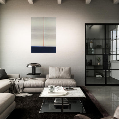 Komposition Blau-Rot auf Weiss - 1965 - Blinky Palermo Brushed Aluminum Print - 70x100 cm / 28x40 inches | Blinky Palermo Aluminum Print | Blinky Palermo Prints