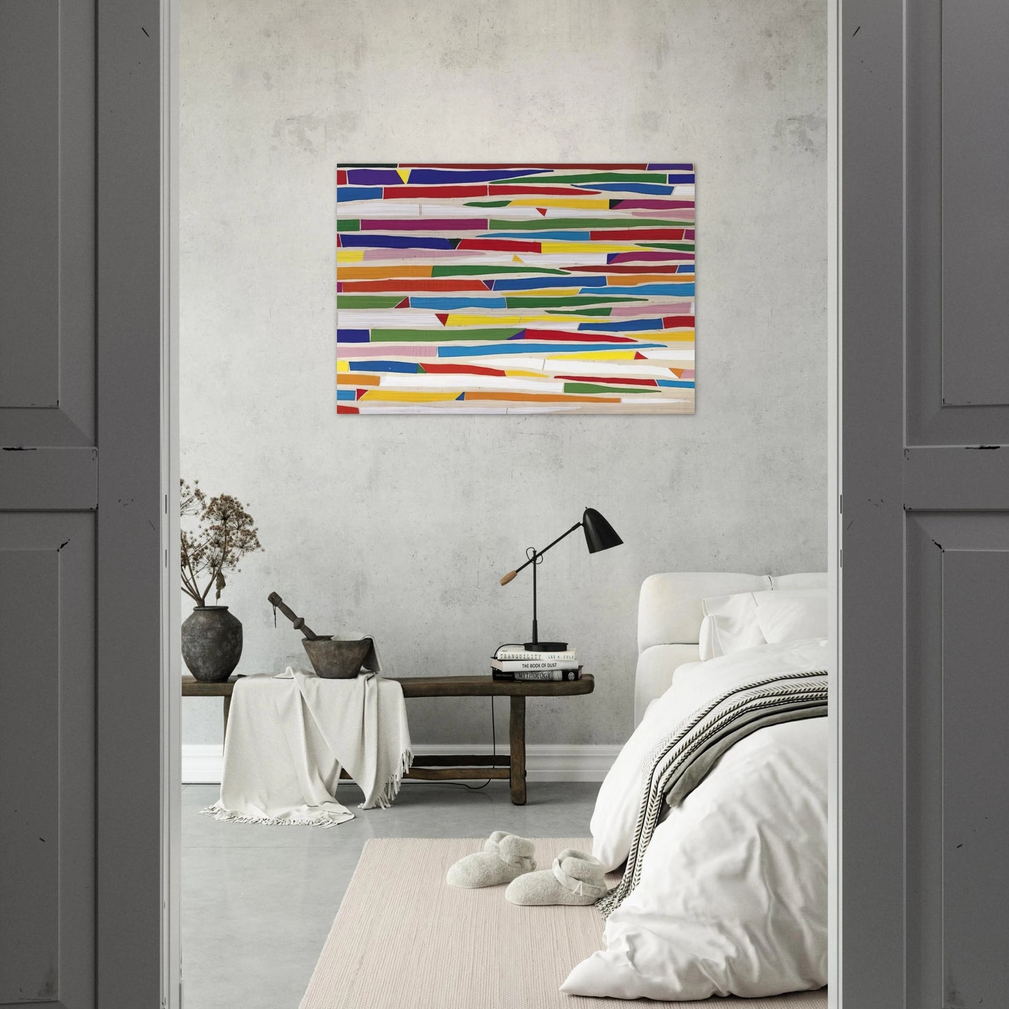 Composite - Color Field Painting - Piero Dorazio Brushed Aluminum Print - 70x100 cm / 28x40 inches | Piero Dorazio Aluminum Print | Piero Dorazio Prints