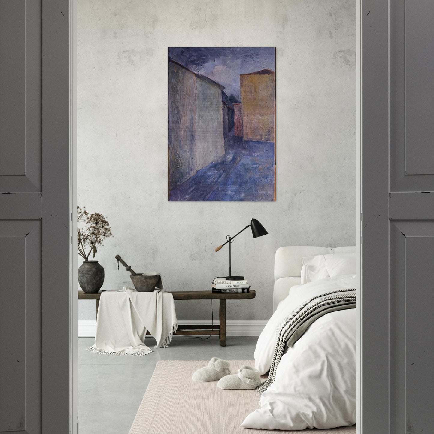 Upper Piazza - 1947 - Alberto Burri Brushed Aluminum Print - 70x100 cm / 28x40 inches | Alberto Burri Aluminum Print | Alberto Burri Prints