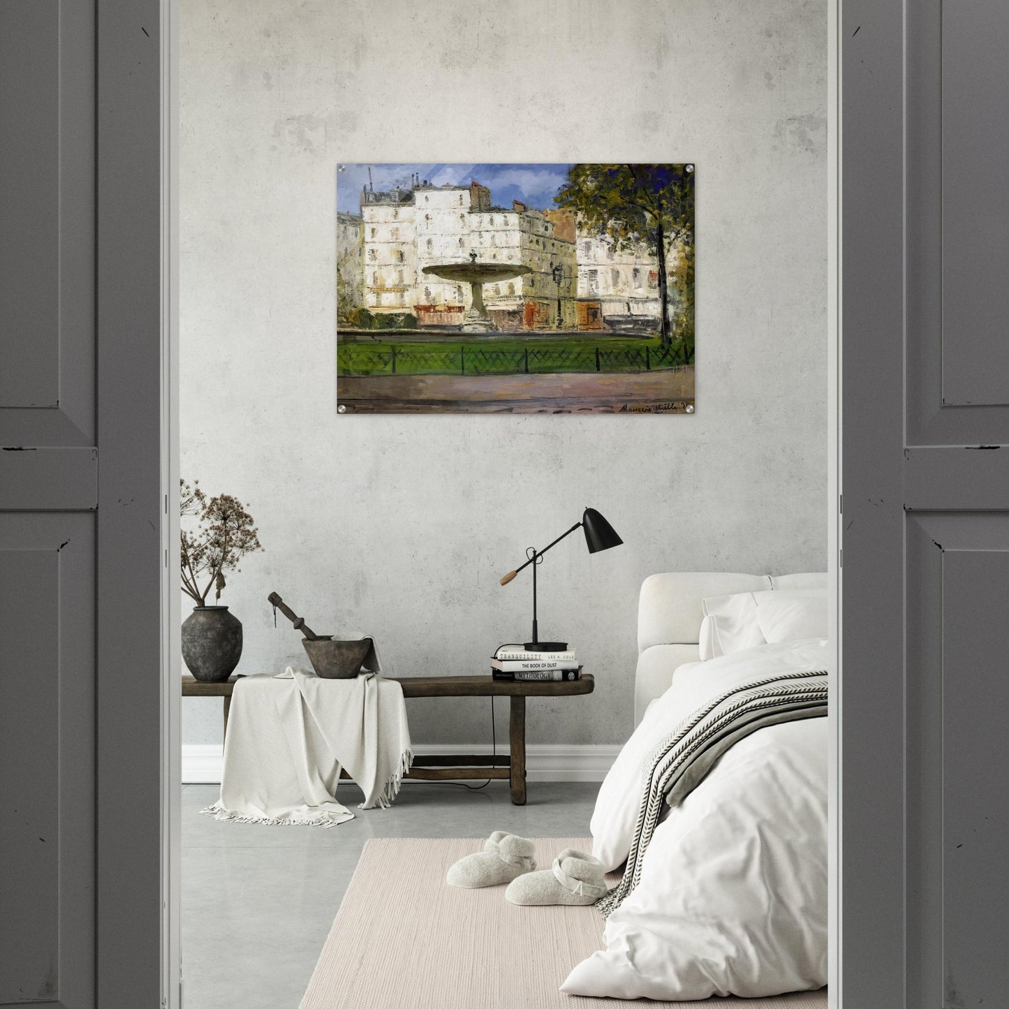 PLACE PIGALLE - Maurice Utrillo Acrylic Print - 70x100 cm / 28x40″ inches | Maurice Utrillo Wall Art | Maurice Utrillo Prints