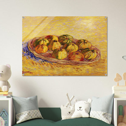 Still Life with Basket of Apples - Vincent van Gogh Acrylic Print - 70x100 cm / 28x40″ inches | Vincent van Gogh Wall Art | Vincent van Gogh Prints