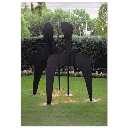 THREE BOLLARDS 1970 - Alexander Calder Brushed Aluminum Print - 70x100 cm / 28x40 inches | Alexander Calder Aluminum Print | Alexander Calder Prints