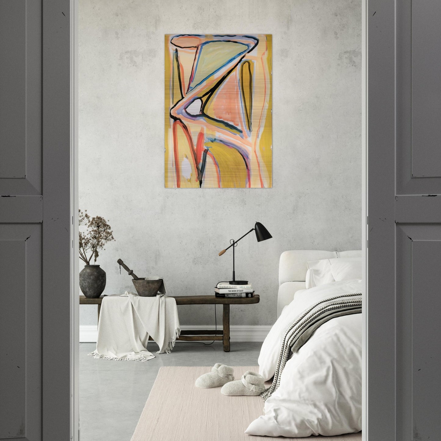 Composition - 1967 - Bram van Velde Brushed Aluminum Print - 70x100 cm / 28x40 inches | Bram van Velde Aluminum Print | Bram van Velde Prints