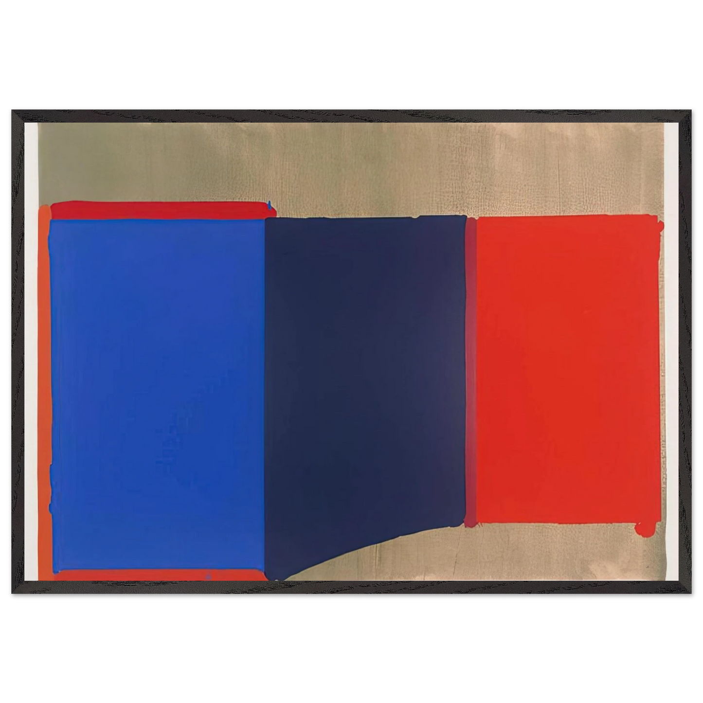 Blues Reds - 1969 - John Hoyland 70x100 cm / 28x40 inches Framed Art Print – Black Wooden Frame