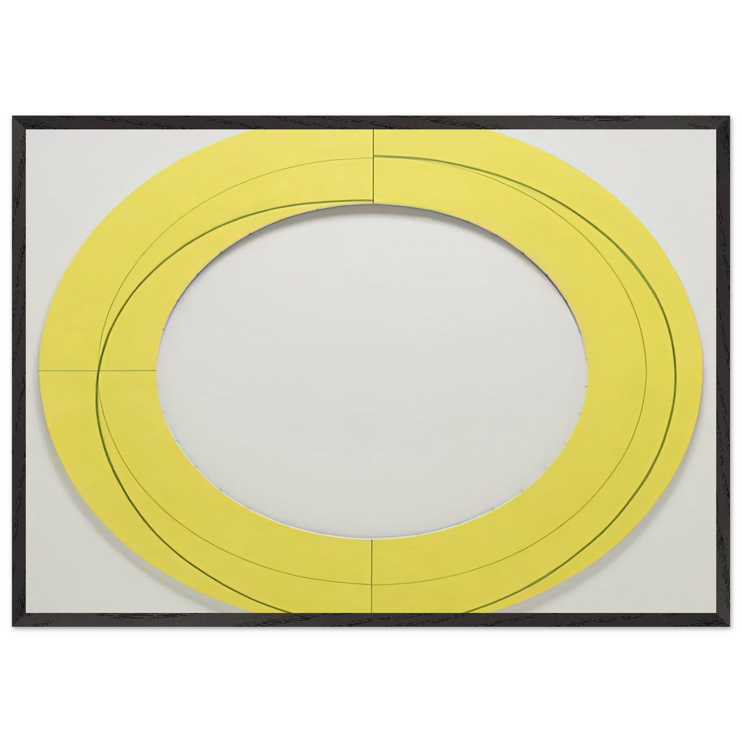 RING IMAGE M 2010 - Robert Mangold 70x100 cm / 28x40 inches Framed Art Print – Black Wooden Frame