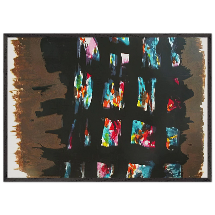 LEmprisonnement - 1978 - Alfred Manessier 70x100 cm / 28x40 inches Framed Art Print – Black Wooden Frame