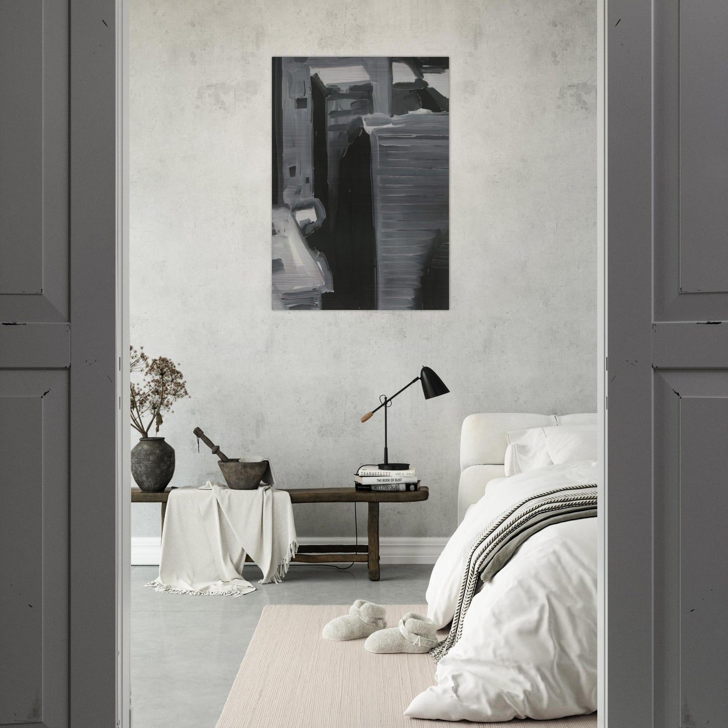 TOWNSCAPE 1968 - Gerhard Richter Brushed Aluminum Print - 70x100 cm / 28x40 inches | Gerhard Richter Aluminum Print | Gerhard Richter Prints
