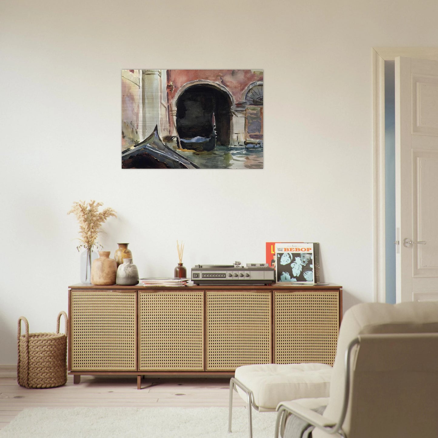 Venetian Canal - John Singer Sargent Brushed Aluminum Print - 70x100 cm / 28x40 inches | John Singer Sargent Aluminum Print | John Singer Sargent Prints