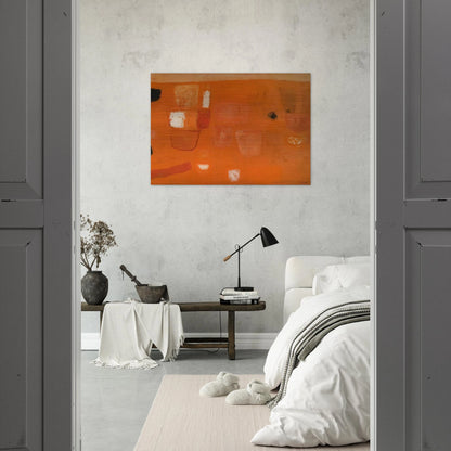 Orange and Red - 1957 - William Scott Brushed Aluminum Print - 70x100 cm / 28x40 inches | William Scott Aluminum Print | William Scott Prints