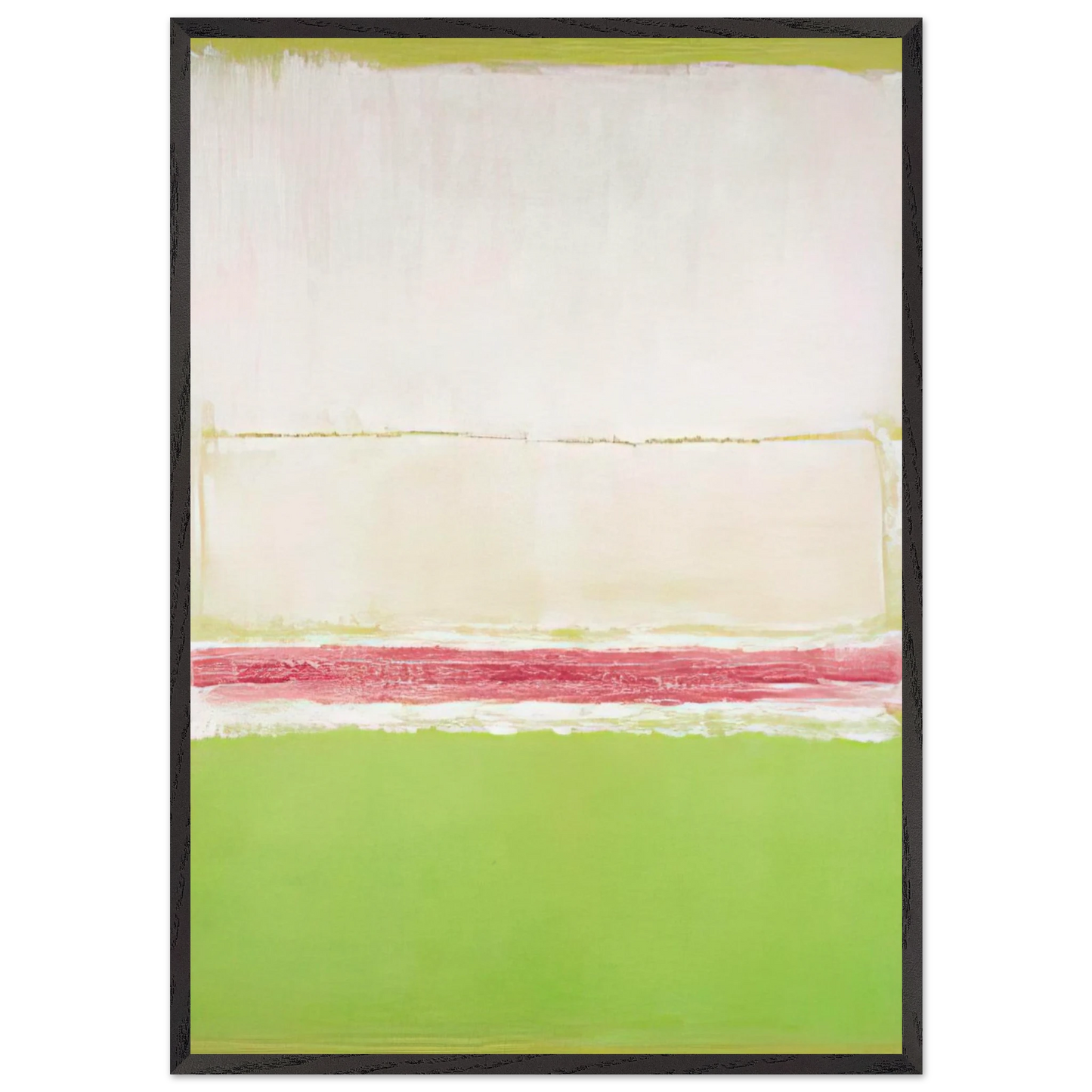 No 2 No 7 and No 2 - 1951 - Mark Rothko 70x100 cm / 28x40 inches Framed Art Print – Black Wooden Frame