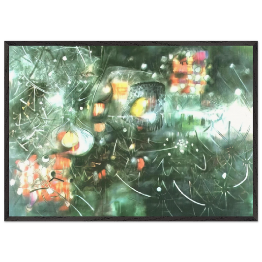 TO GIVE PAINLESS LIGHT 1955 - Roberto Matta 70x100 cm / 28x40 inches Framed Art Print – Black Wooden Frame