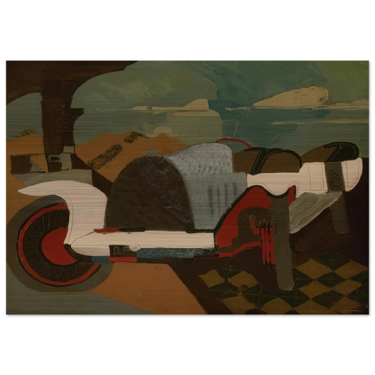 La Bugatti - 1925 - Charles Lapicque Brushed Aluminum Print - 70x100 cm / 28x40 inches | Charles Lapicque Aluminum Print | Charles Lapicque Prints