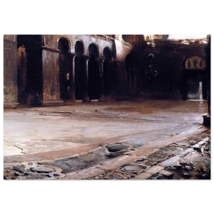 Pavement of St. Mark's - John Singer Sargent Brushed Aluminum Print - 70x100 cm / 28x40 inches | John Singer Sargent Aluminum Print | John Singer Sargent Prints
