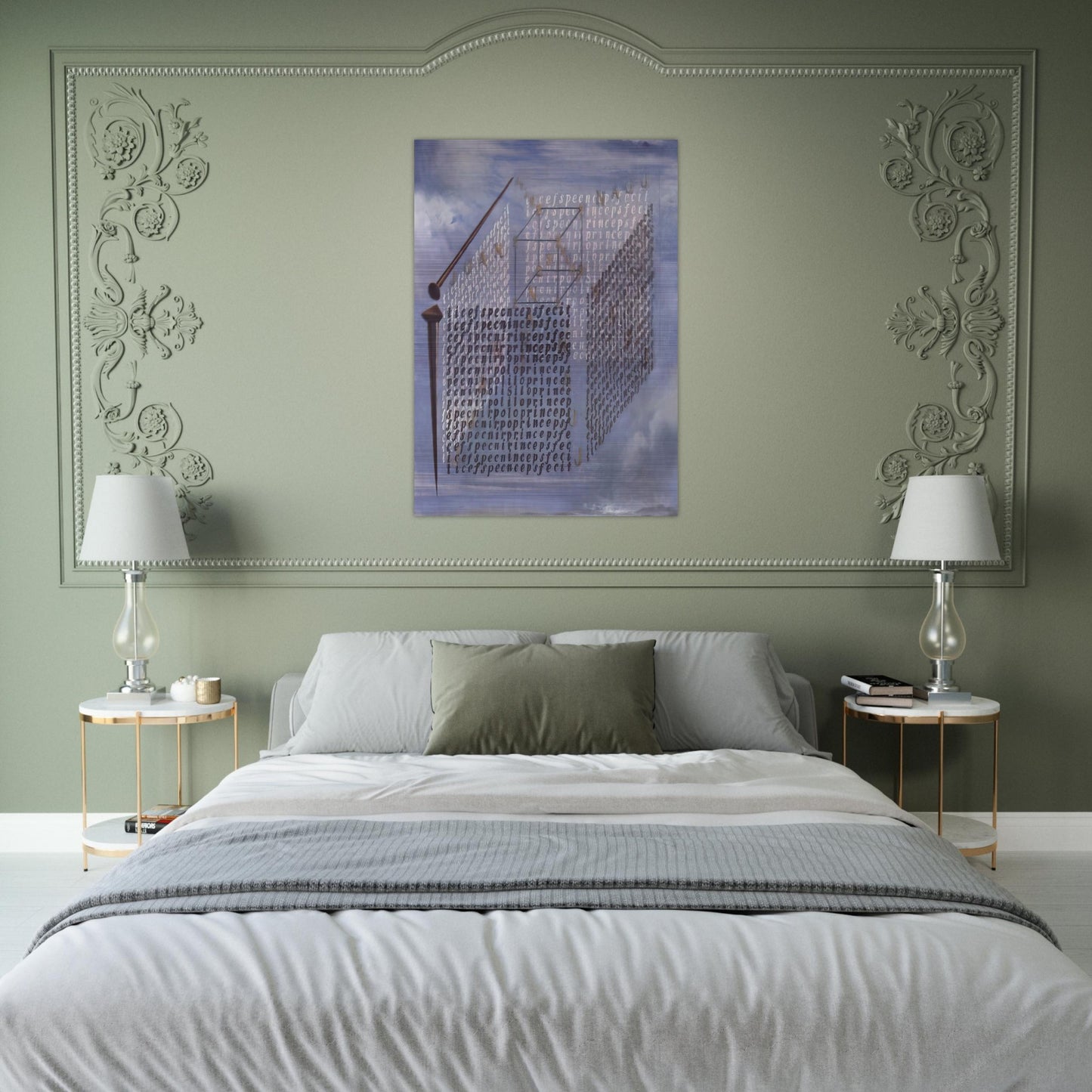A PROPOS OF THE TREATISE ON CUBIC FORM BY JUAN DE HERRERA - Salvador Dali Brushed Aluminum Print - 70x100 cm / 28x40 inches | Salvador Dali Aluminum Print | Salvador Dali Prints