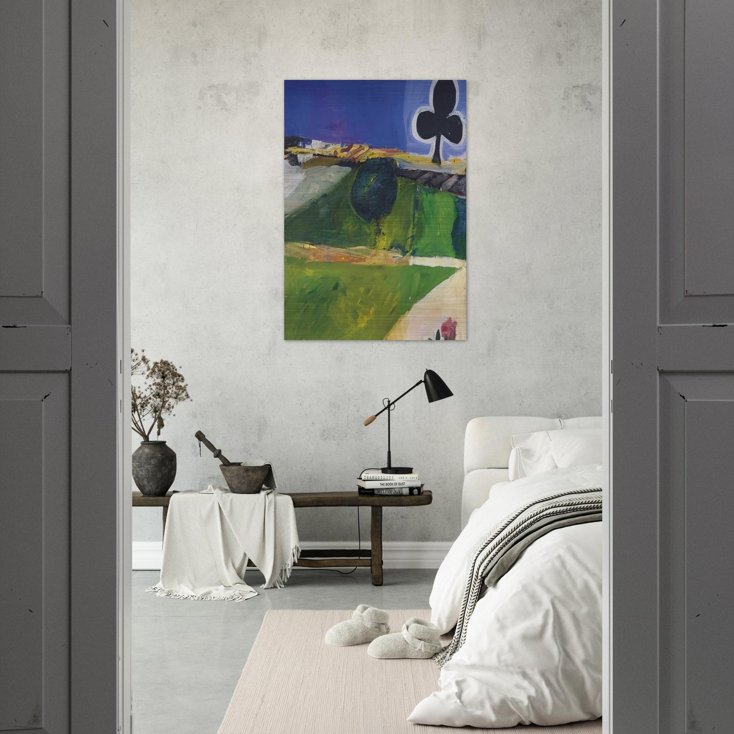 Landscape with Figure - Richard Diebenkorn Brushed Aluminum Print - 70x100 cm / 28x40 inches | Richard Diebenkorn Aluminum Print | Richard Diebenkorn Prints