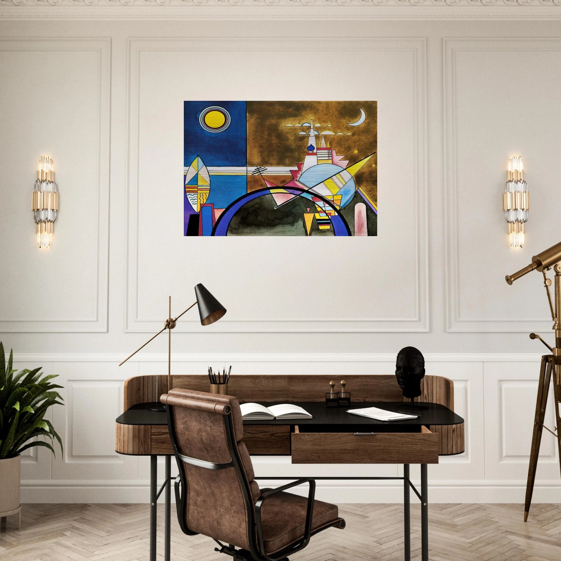 PICTURE XVI THE GREAT GATE OF KIEV STAGE SET FOR MUSSORGSKY S PICTURES AT AN EXHIBITION IN 1928 - Wassily Kandinsky Brushed Aluminum Print - 70x100 cm / 28x40 inches | Wassily Kandinsky Aluminum Print | Wassily Kandinsky Prints